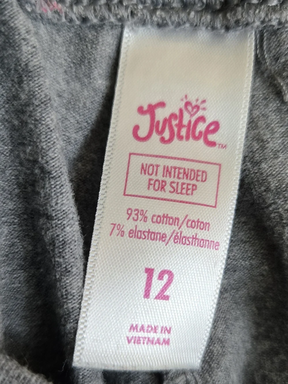 Justice Grey Leggings with Pink & Blue Rainbow Clouds #564
